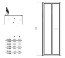 Ideal Standard Connect 2 - Vouwdeur 950 Mm, Silver Bright/helder Glas K9288EO -Badkamerartikelen Winkel d507116cfd03ea1f5a39038a 1