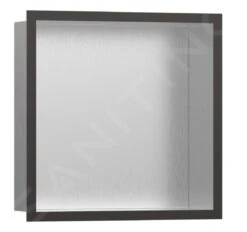 Hansgrohe XtraStoris Individual - Inbouwnis Met Designlijst, 300x300x100 Mm, Geborsteld Rvs/geborsteld Zwart Chroom 56097340