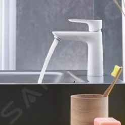 Hansgrohe Talis E - Wastafelkraan Met Waste, Coolstart, Mat Wit 71713700 -Badkamerartikelen Winkel dbae603b3e8729f668d5f2af