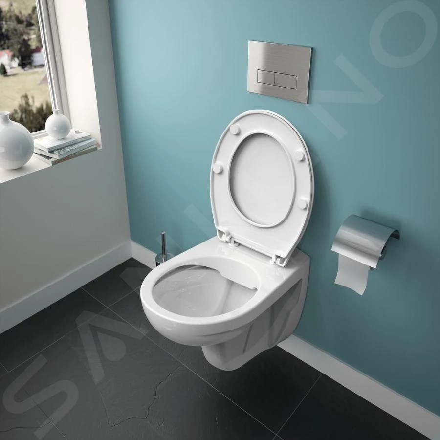 Ideal Standard ProSys - Toiletset- Inbouwreservoir, Closet, WC-zitting Eurovit, Oleas M1 Bedieningsplaat, Rimless, Softclose, Mat Chroom ProSys80M SP125 10 Ideal Standard ProSys - Toiletset- Inbouwreservoir, Closet, WC-zitting Eurovit, Oleas M1 Bedieningsplaat, Rimless, Softclose, Mat Chroom ProSys80M SP125 - Afbeelding 8