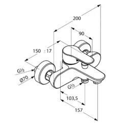 Kludi Objekta - Badmengkraan Opbouw, Chroom 326530575 -Badkamerartikelen Winkel e5fb665adf25a387fc148729