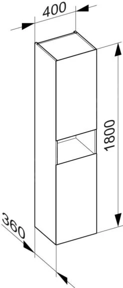 Keuco Stageline - Hoge Kast, 400x1800x360 Mm, 2 Deuren, Scharnieren Links, Met Verlichting, Wit 32831300101 -Badkamerartikelen Winkel e68c528f040ae9cd720cf4ac