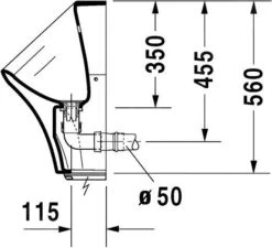 Duravit DuraStyle - Urinoir, Elektrische Bediening, Afval Achteraan, Rimless, Met WonderGliss, Wit 28063100001 11 Duravit DuraStyle - Urinoir, Elektrische Bediening, Afval Achteraan, Rimless, Met WonderGliss, Wit 28063100001 -Badkamerartikelen Winkel e77b957f3bc900f6e3279dc0