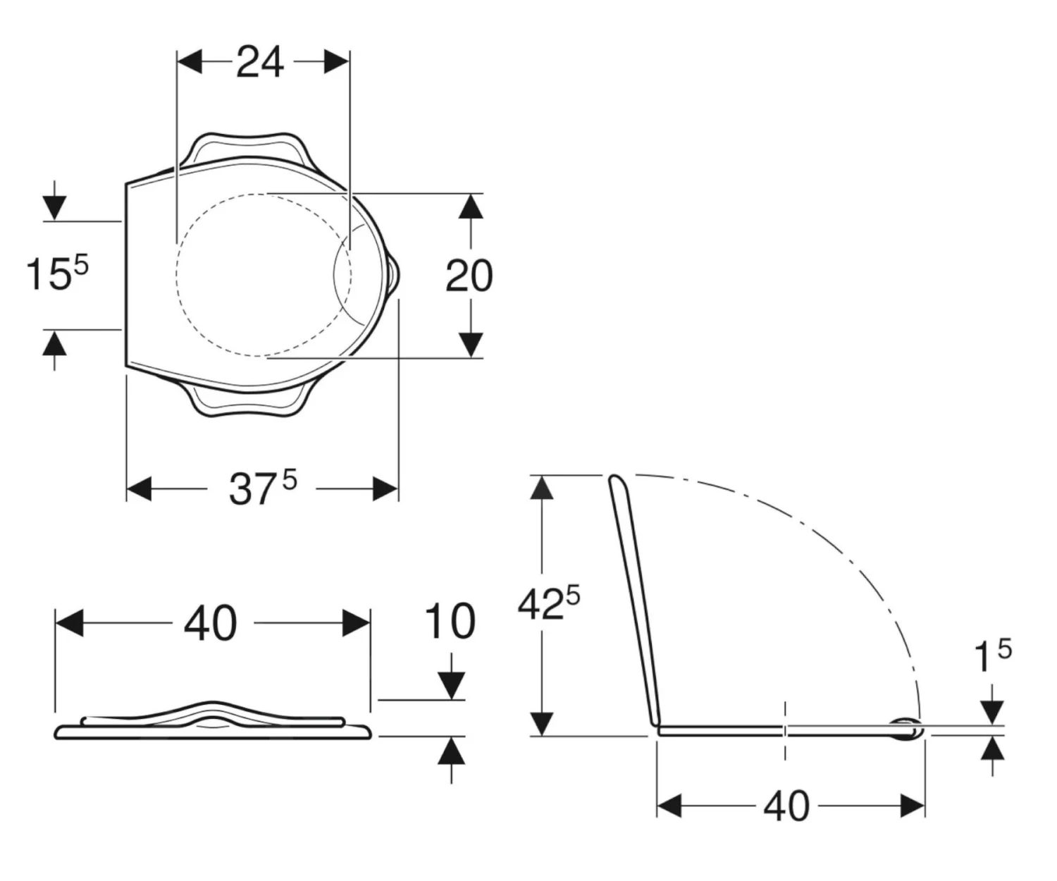 Geberit Bambini - Kinder Wc Bril Met Ondersteunende Functie, Geel 573362000 4 Geberit Bambini - Kinder Wc Bril Met Ondersteunende Functie, Geel 573362000 - Afbeelding 2