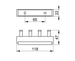 Keuco Plan - Handdoekhaak 4-voudig, Chroom 14913010000 -Badkamerartikelen Winkel ed3f928992eaf900ac799d8e