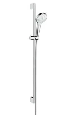 Hansgrohe Croma Select S - Regendouchesysteem 1jet, 0,90 M EcoSmart 9l/min, Wit/chroom 26575400