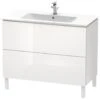 Duravit L-Cube - Wastafelonderkast 856x1020x481 Mm, 2 Laden, Glanzend Wit LC662702222 -Badkamerartikelen Winkel f100eef420a1c85a836bb845