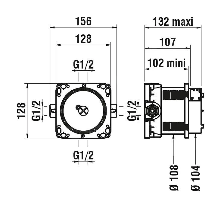 Laufen Concealed Bodies - Simibox Basisgarnituur Voor Inbouwkraan HF574007000000 4 Laufen Concealed Bodies - Simibox Basisgarnituur Voor Inbouwkraan HF574007000000 - Afbeelding 2