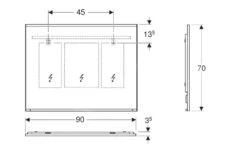Geberit Option - Spiegel Met LED-verlichting En Verwarming, 900x700 Mm 501.073.00.1 -Badkamerartikelen Winkel f974701fac2931f7db16fca6