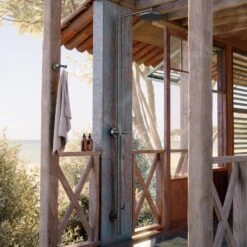 Axor Starck - Doucheset Met Kraan, Diameter 24 Cm, 1 Straalsoort, Geborsteld Zwart Chroom 12670340 -Badkamerartikelen Winkel fadc384b48354d5e6a40c1de