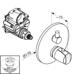 Kludi Objekta - Afdekset Voor Douchethermostaat, Chroom 358350538 -Badkamerartikelen Winkel fbf63e161711116399a1ba46
