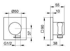 Keuco IXMO - Wandaansluitbocht Met Houder, Chroom 59592010002 -Badkamerartikelen Winkel fc512f4d4ca1821c492afc23